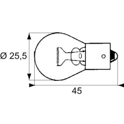 Lemputė Įprasta kriaušė P21W 12V 21W BA15s balta Philips GL12498B2