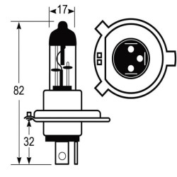 Lemputė Halogen H4 12V 60W/55W Vapormatic VLX0472