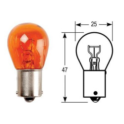 Indikatoriaus lemputė 24v 21w Gintaro spalvos VLX0588