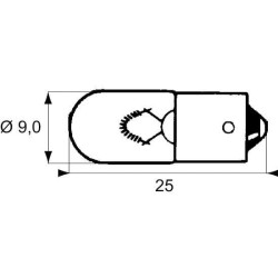 Lemputė H20W 12V 20W BA9s Hella 8GH002473132