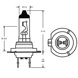 Lemputė Halogen H7 12V 55W PX26d Vapormatic VLC0477
