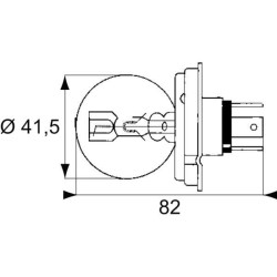 Lemputė Įprasta kriaušė R2 12V 45W/40W P45t-4 balta Bosma 140612454045