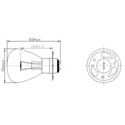 Lemputė 12V 35/35W P15D RP35 BA1270