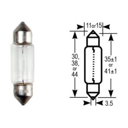 „Festoon“ lemputė 12v 10w 11x30 VLX0269