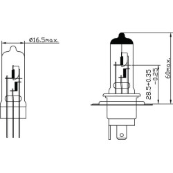 Lemputė Halogen H4 12V 60W/55W P43t Kramp B1210