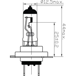 Lemputė Halogen H4 24V 70W/75W P43t Kramp B2446
