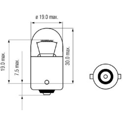 Lemputė R5W 24V 5W BA15s Kramp B2411