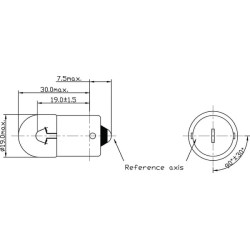 Lemputė Įprasta sfera G18 1/2 12V 10W BA15s Kramp B1205