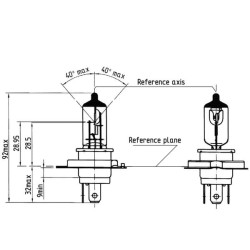 Lemputė H4 12V 40W/45W P45t Kramp B1254