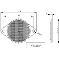 Atšvaitas, gintarinis, apvalus LA75017