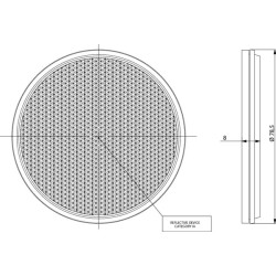 Atšvaitas, gintarinis, apvalus LA75023