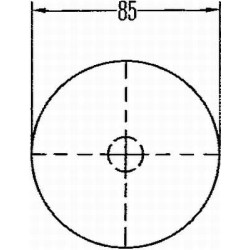 Atšvaitas, Ø85mm, raudonas, E1 31290, Hella 8RA002016111
