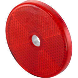 Atšvaitas, Ø60 mm, raudonas, su 6 mm skyle, E24 0030, Hella 8RA002014231