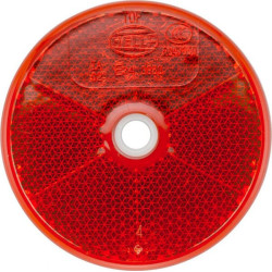 Atšvaitas, Ø60 mm, raudonas, su 6 mm skyle, E24 0030, Hella 8RA002014231