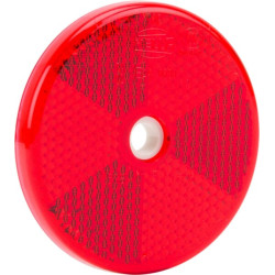 Atšvaitas, Ø60 mm, raudonas, su 6 mm skyle, E24 0030, Hella 8RA002014232