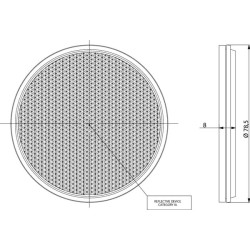 Atšvaitas, raudonas, apvalus LA75024