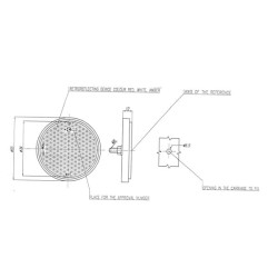 Apvalus refleksas su varžtu baltas 1415000010