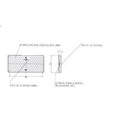 Stačiakampis refleksas klijuotas raudonai 1415000201