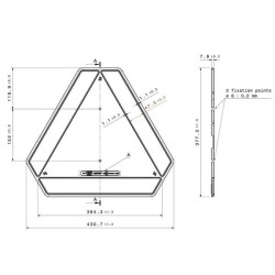 Trikampis įspėjamasis ženklas plastikinis raudonas 2880000000