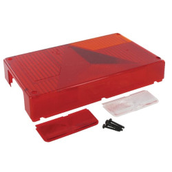 Šviesus objektyvas, raudonas/skaidrus/gintarinis, stačiakampis galinis/dešinis Jokon 190063120