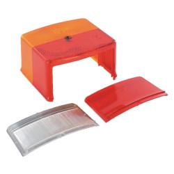 Šviesos objektyvas, raudonas/skaidrus/gintarinis, kvadratinis galinis/dešinis Jokon 196037120