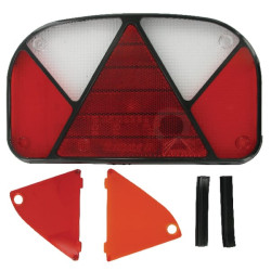 Šviesos lęšis, raudonas/skaidrus/gintarinis, stačiakampis LH/RH/galinis Aspöck 188470007