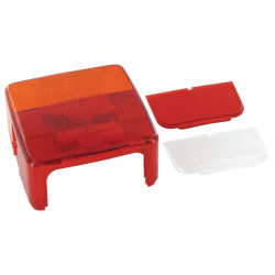 Šviesos objektyvas, raudonas/skaidrus/gintarinis, kvadratinis LH/RH/galinis Jokon 190007000