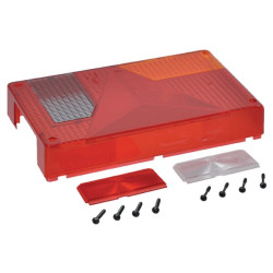 Šviesos objektyvas, raudonas/skaidrus/gintarinis, stačiakampis galinis/dešinis Jokon 190063140