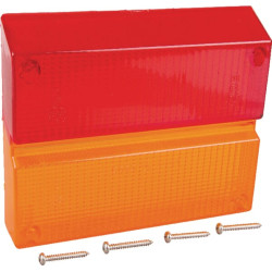 Šviesos objektyvas, raudonas/gintaras, stačiakampis galinis/dešinis Cobo 02285200