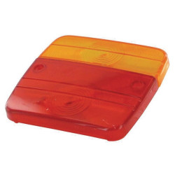 Šviesus objektyvas, gintaro spalvos/raudonas, kvadratinis 100x95mm LH/RH/galinė dalis LA99270GP