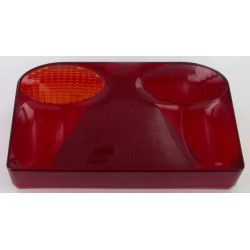 Šviesus lęšis, gintarinis/raudonas, stačiakampis galinis/kairysis Sacex AUC4FG2715