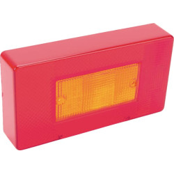 Šviesus objektyvas, raudonas/skaidrus/gintarinis galinis/kairės Ajba LA31205