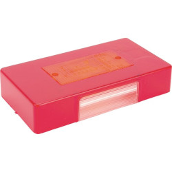 Šviesus objektyvas, raudonas/skaidrus/gintarinis galinis/kairės Ajba LA31205