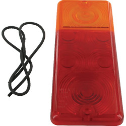 Šviesus objektyvas, gintaro spalvos/raudonas LH/RH/galinis Radex G41312