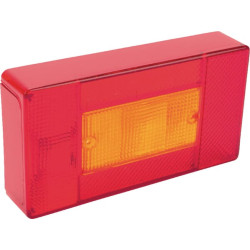 Šviesus objektyvas, gintarinis/raudonas, stačiakampis galinis/dešinis Ajba LA35204