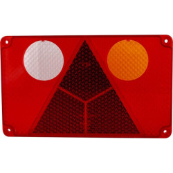 Šviesus objektyvas, gintaro spalvos/raudonas/skaidrus 232x142mm galinis/dešinis Waś 1400680815