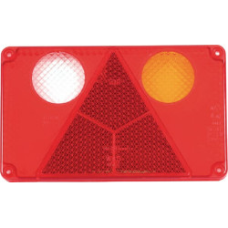 Šviesus objektyvas, gintaro spalvos/raudonas/skaidrus 232x142mm galinis/dešinis Waś 1400680815