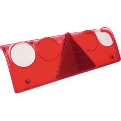 Šviesos objektyvas, raudonas/skaidrus, stačiakampis LH/RH/galinis Aspöck 188560002