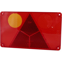 Šviesos lęšis, gintarinis/raudonas 232x192mm galinis/kairysis Waś 1400680805