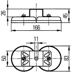 Magnetinė plokštė darbo lempai 8HG004806001