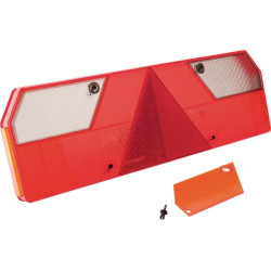 Šviesus lęšis, gintarinis/raudonas/skaidrus, stačiakampis LH/RH/galinis Aspöck 188550002