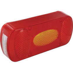 Šviesus objektyvas, raudonas/skaidrus/gintarinis, stačiakampis galinis/LH/RH Aspöck 188430007