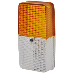 Šviesos lęšis, baltas/gintarinis, stačiakampis LH/RH Hella 9EL120224001