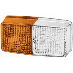 Šviesos lęšis, baltas/gintarinis, stačiakampis LH/RH Hella 9EL120224001