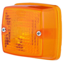 Šviesus lęšis, gintaro spalvos, kvadratinis LH/RH Hella 9EL110536001