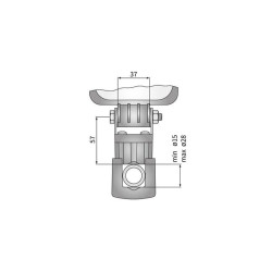Fiksuotas darbo žibinto laikiklis LA10042