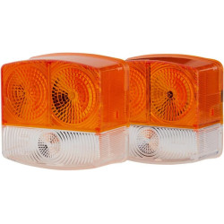 Šviesus lęšis, gintaro spalvos/skaidrus, kvadratinis kairysis Hella 9EL134741021