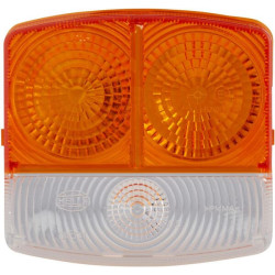 Šviesus lęšis, gintaro spalvos/skaidrus, kvadratinis kairysis Hella 9EL134741021