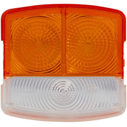 Šviesus lęšis, gintaro spalvos/skaidrus, kvadratinis kairysis Hella 9EL134741021