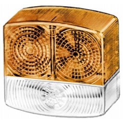 Šviesus lęšis, gintaro spalvos/skaidrus, kvadratinis kairysis Hella 9EL134741021